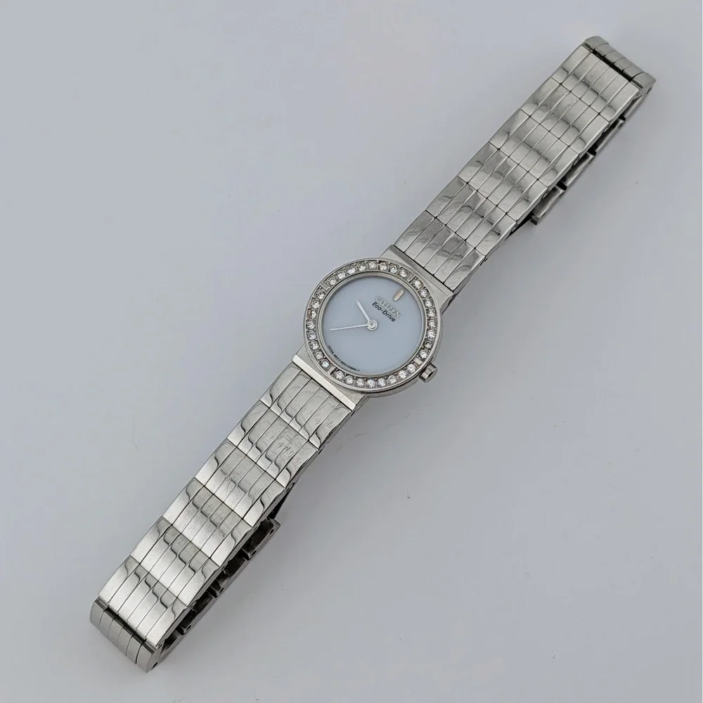 Citizen Eco-Drive Silhouette  Women's Swarovski Bezel Watch B023-59874 6.75